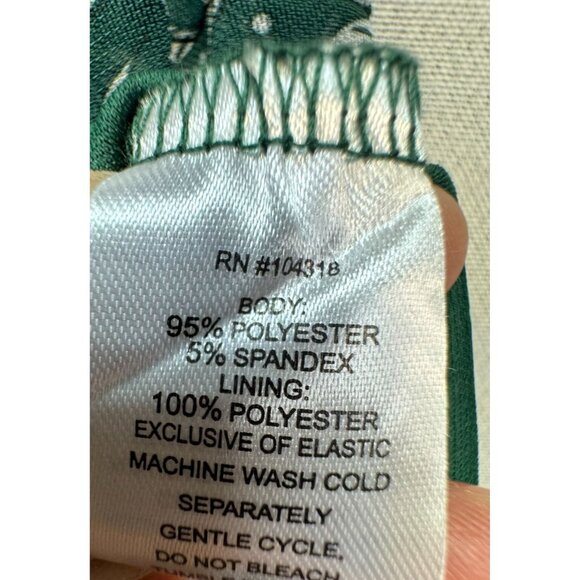 Harlow & Rose Womens High Low Maxi Dress XL Green White Floral Print Coastal - Picture 3 of 16